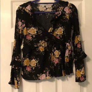 Floral long sleeve top